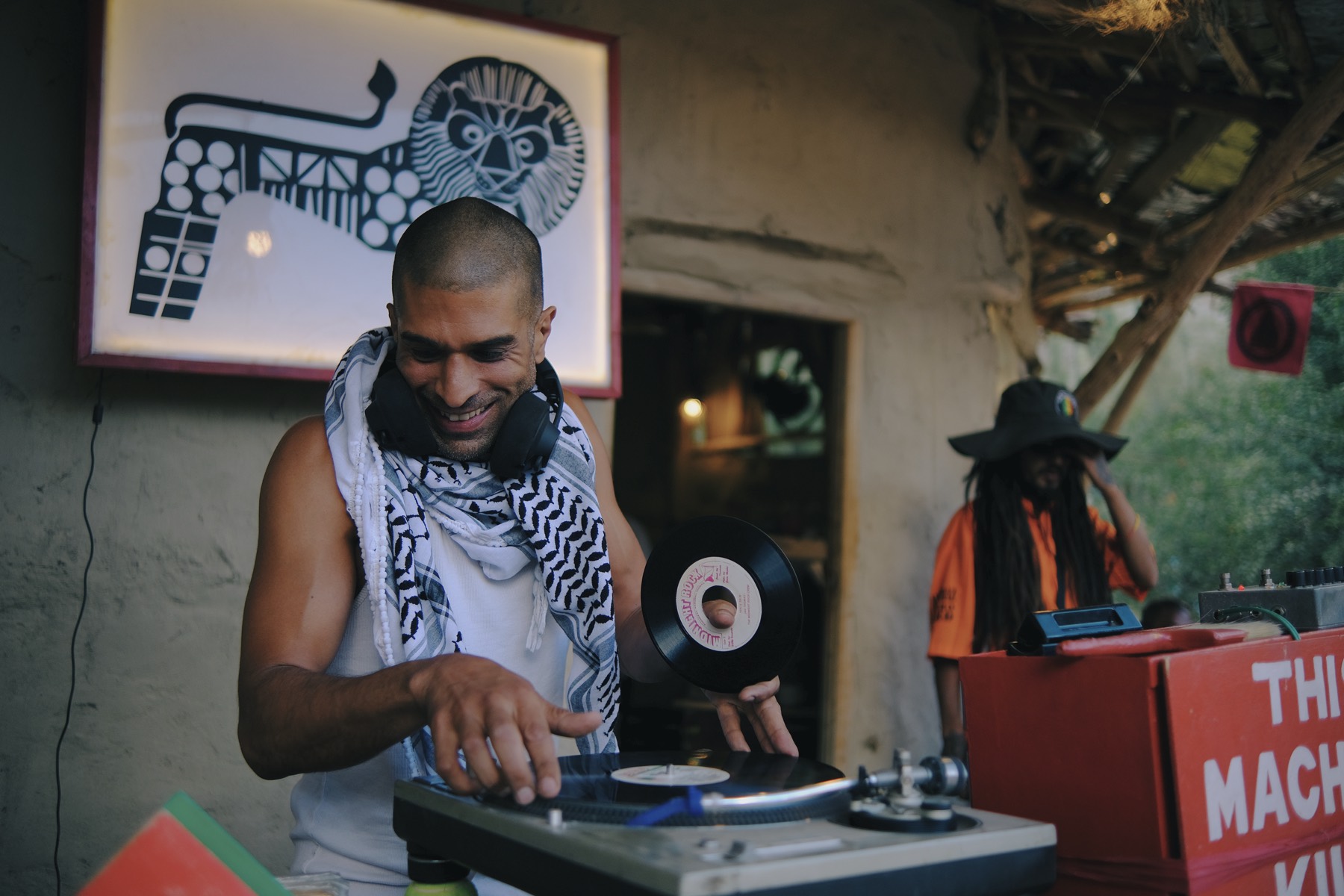 DJ at the decks