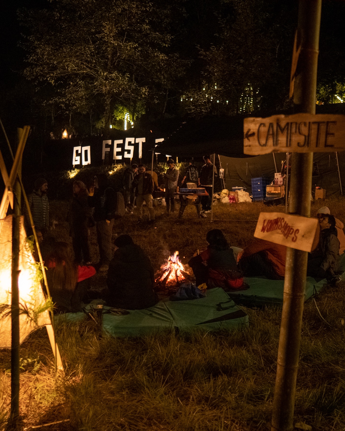 Campfire at the festival